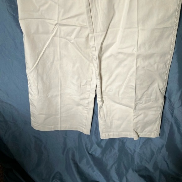 Express: Light Khaki Cropped Wide Leg High Rise Pants-98% Cotton- 2 - Picture 11 of 14